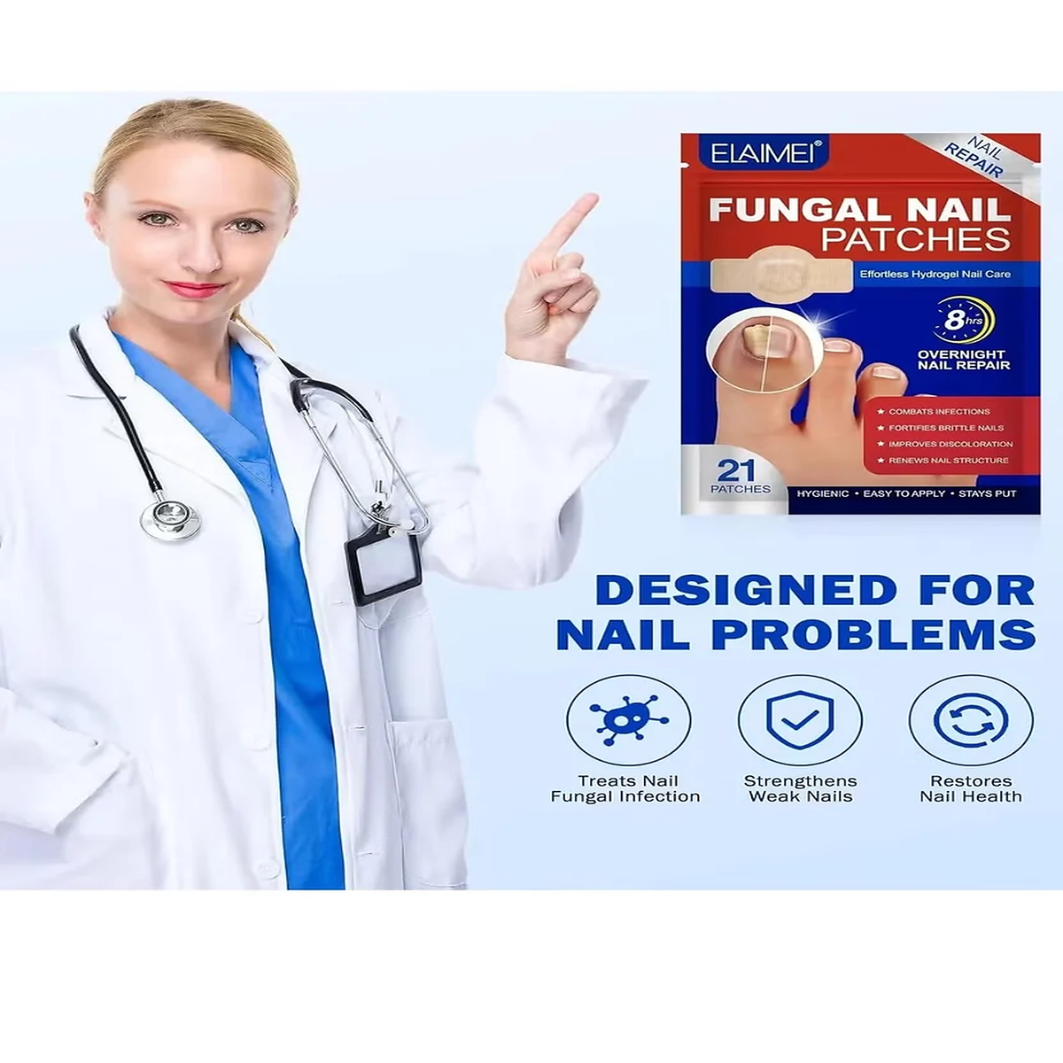 Nailora™ Overnight Nail Patches – Nail Repair & Care