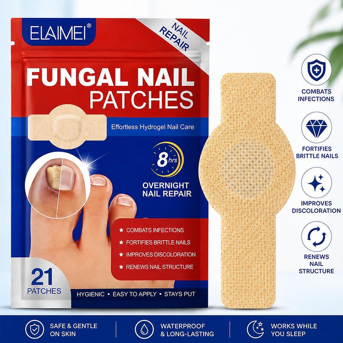 Nailora™ Overnight Nail Patches – Nail Repair & Care